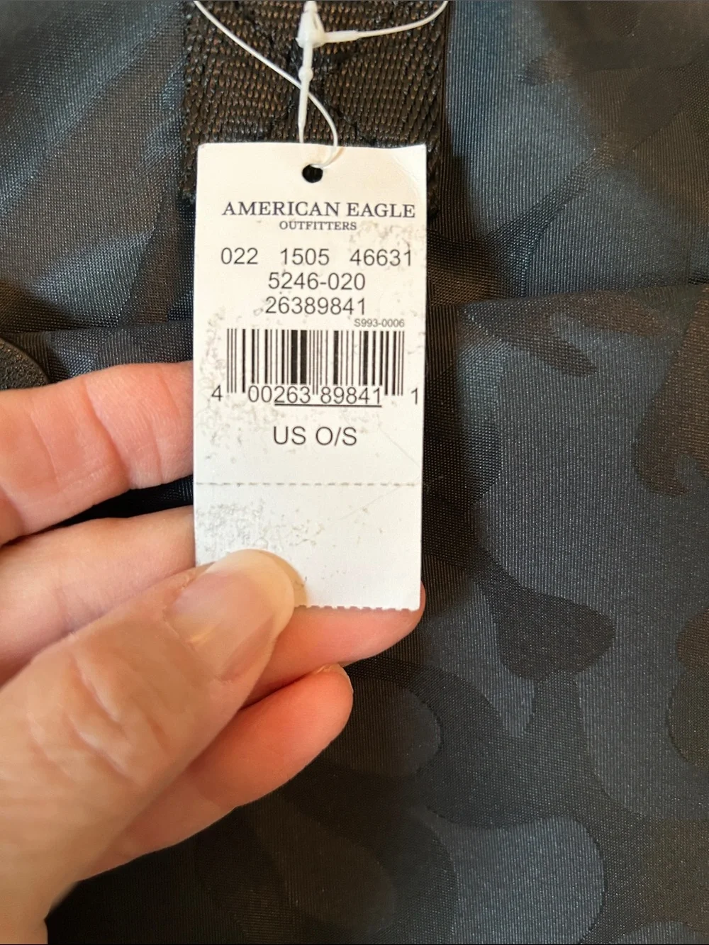 American Eagle Outfitters Men's Black Camo Laptop Briefcase
